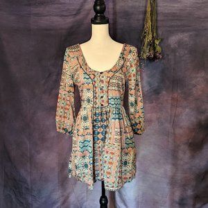 American Rag boho style, flowy, patterned dress